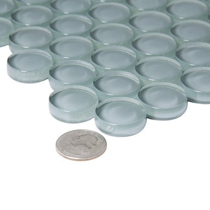 Stone Blue 12x12 Glossy Penny Round Glass Mosaic Tile (5 pack, 5 sq ft/case)