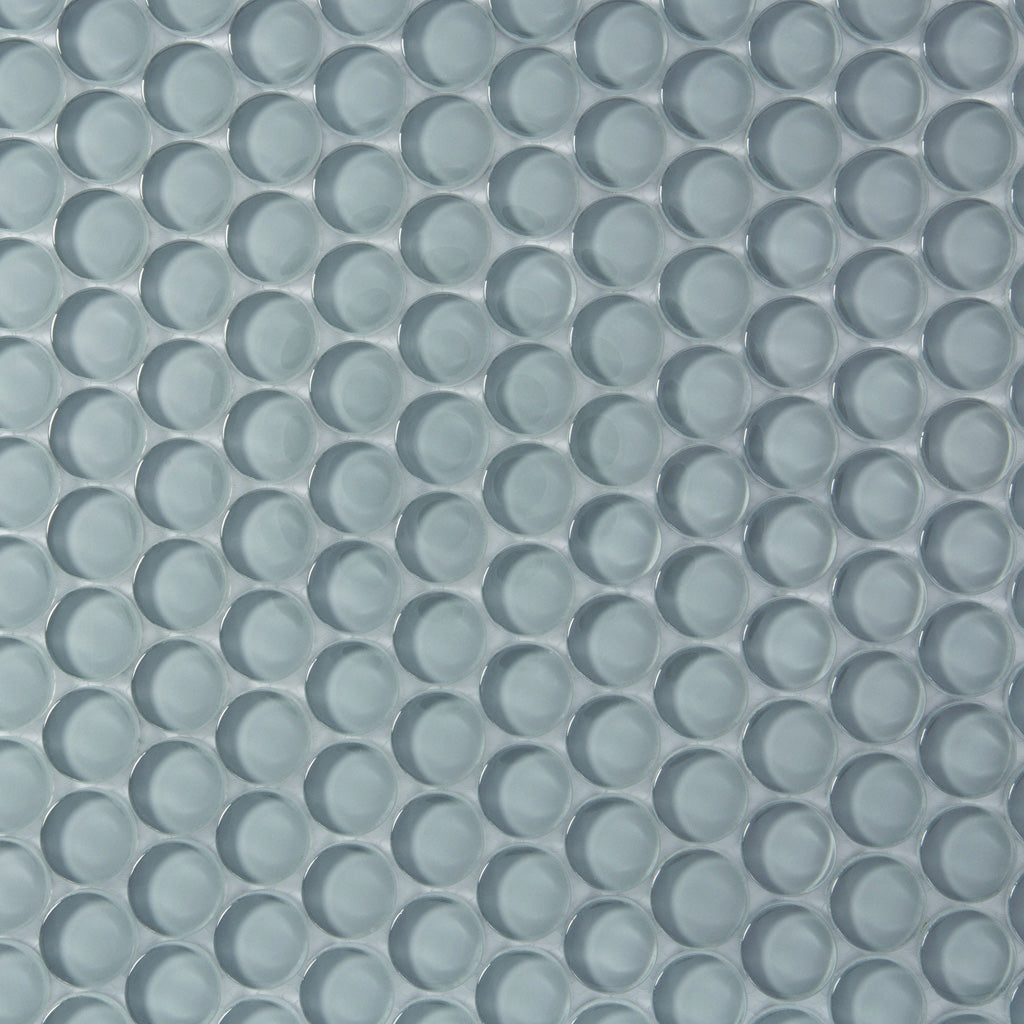 Stone Blue 12x12 Glossy Penny Round Glass Mosaic Tile (5 pack, 5 sq ft/case) - Sample