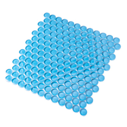 Cerulean Blue 12x12 Glossy Penny Round Glass Mosaic Tile (5 pack, 5 sq ft/case)