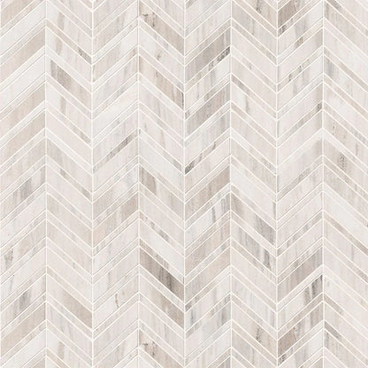 MSI Palisandro Chevron Polished Marble Mosaic Wall and Floor Tile 12"x12"