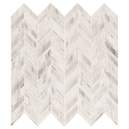 MSI Palisandro Chevron Polished Marble Mosaic Wall and Floor Tile 12"x12"