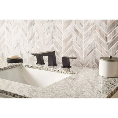 MSI Palisandro Chevron Polished Marble Mosaic Wall and Floor Tile 12"x12"