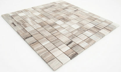 Palissandro Marble 2"x2" Honed on 12" x 12" Mesh Mosaic Tile
