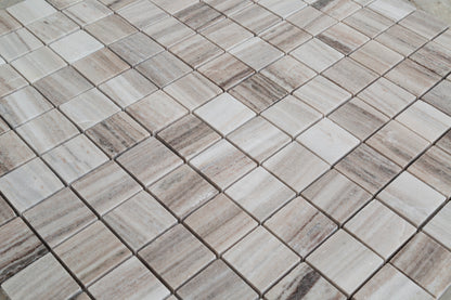 Palissandro Marble 2"x2" Honed on 12" x 12" Mesh Mosaic Tile