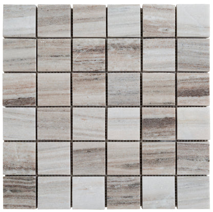 Palissandro Marble 2"x2" Honed on 12" x 12" Mesh Mosaic Tile