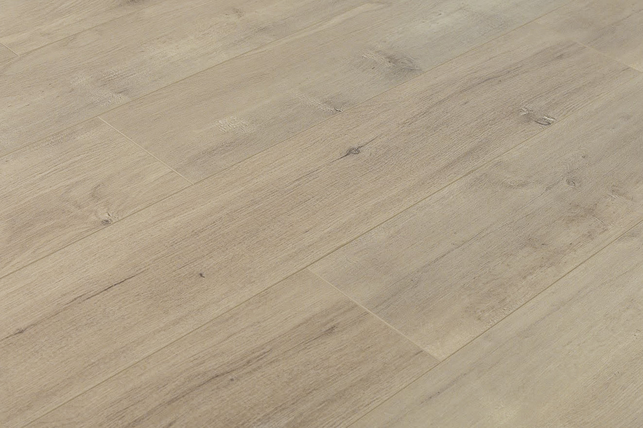 Papillon Smooth 6.7"x48" Laminate Flooring 12mm - Maxi Taupe