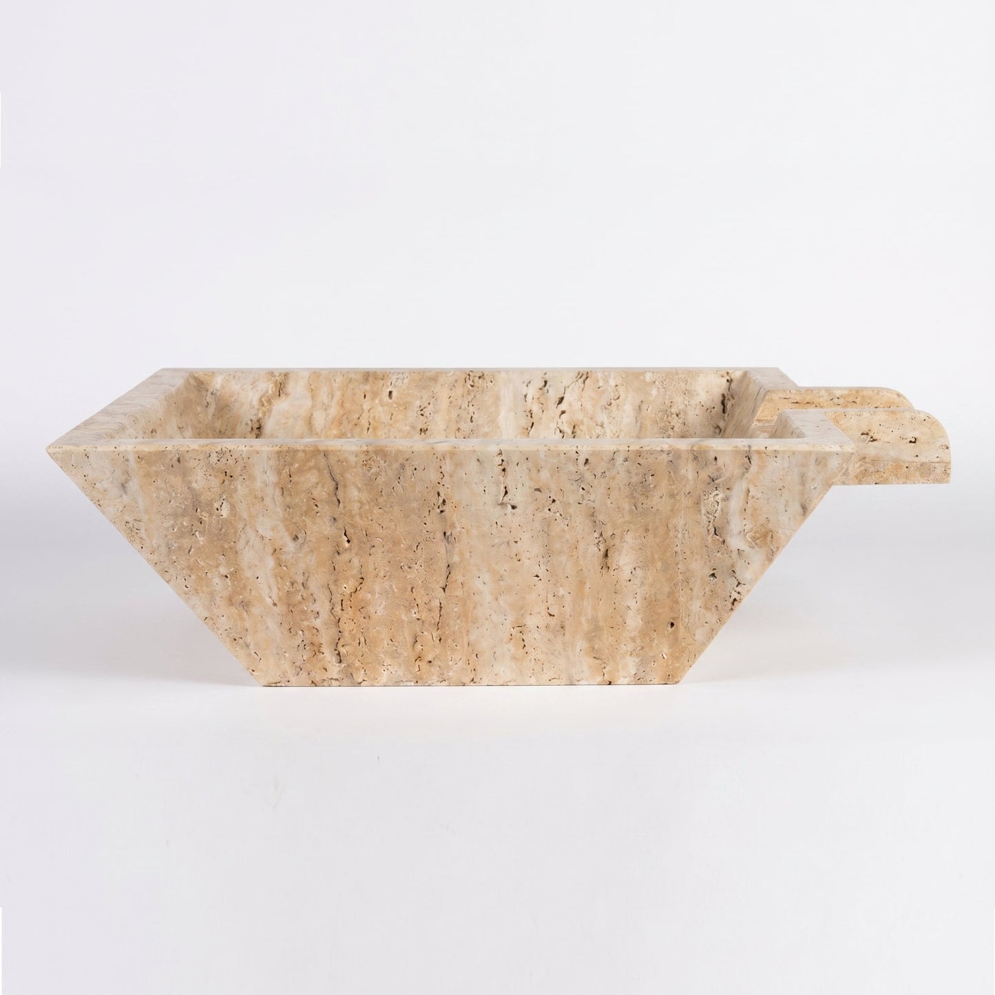 Patara Beige Vein-cut Travertine Natural Stone Pool Square Poolwok with Lip