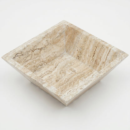 Patara Beige Vein-Cut Travertine Natural Stone Fire Pit – 24" x 24" x 8"