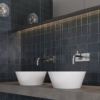 Maastricht Blue 18x48 Textured Ceramic Large Format Tile (3 pack, 17.23 sq ft/case)