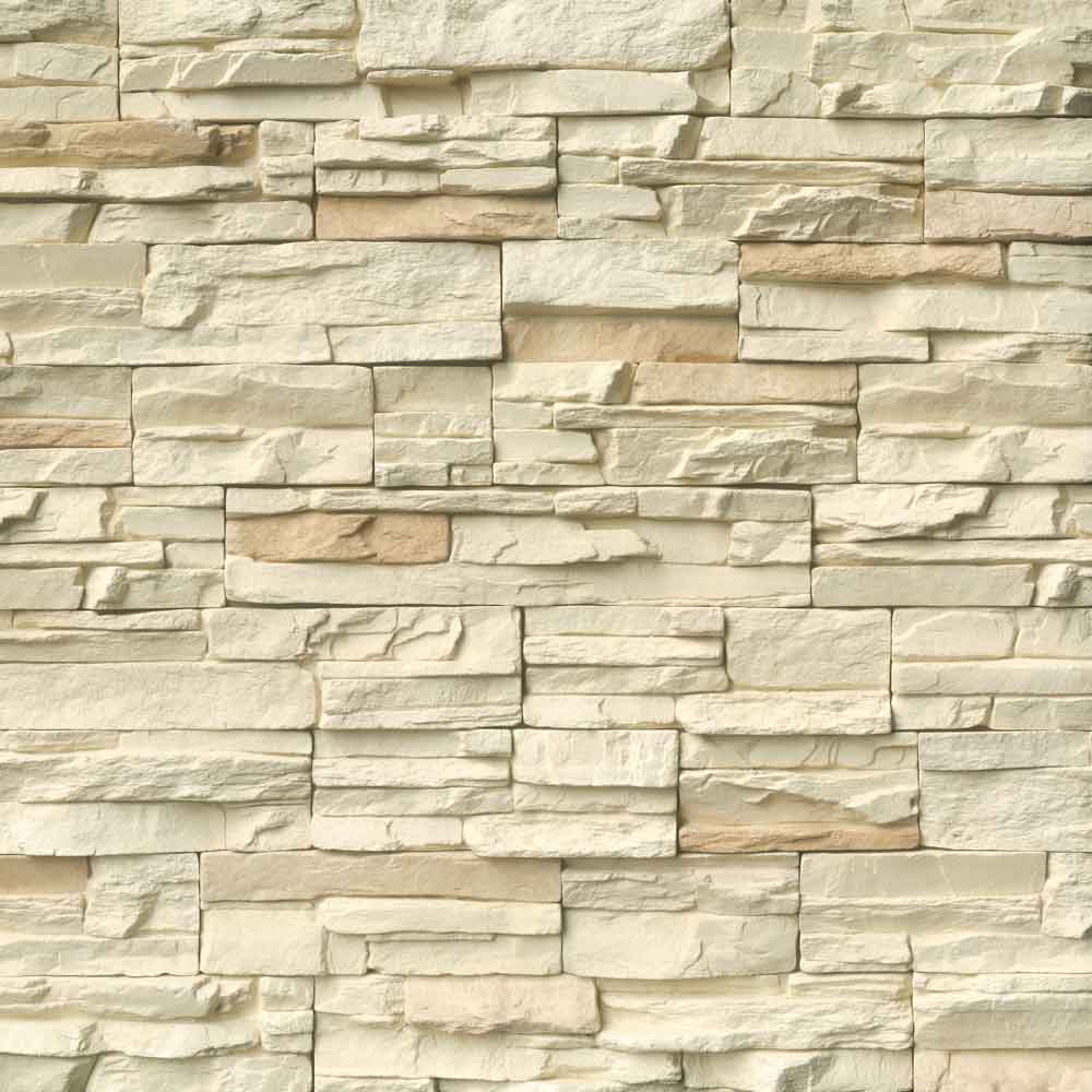 Peninsula cream stacked stone 9x195 natural manufactured stone LPNLEPENCRE6 product shot wall ledger view