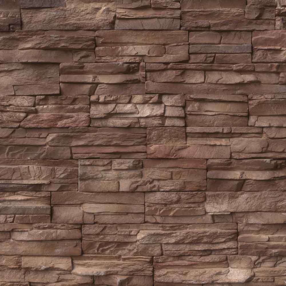 Peninsula earth stacked stone 9x195 natural manufactured stone LPNLEPENEAR6 product shot top wall ledger view