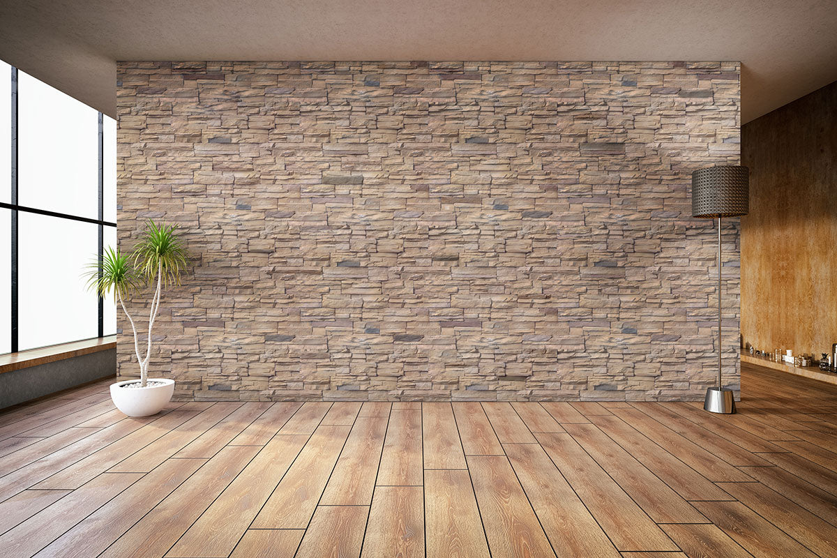 Peninsula sand stacked stone 9x195 natural manufactured stone LPNLEPENSAN6 product shot angle ledger view