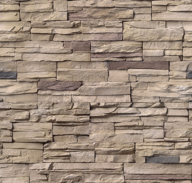 Peninsula sand stacked stone 9x195 natural manufactured stone LPNLEPENSAN6 product shot angle ledge