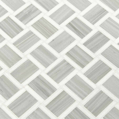 MSI Peoria Pattern Polished Marble Mosaic Tile 12"x12"