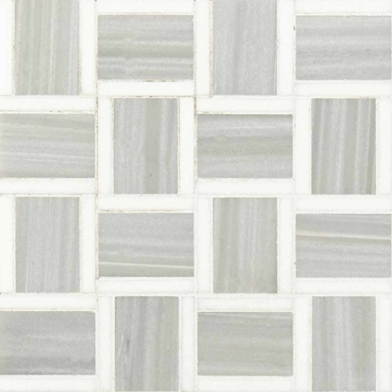 MSI Peoria Pattern Polished Marble Mosaic Tile 12"x12"