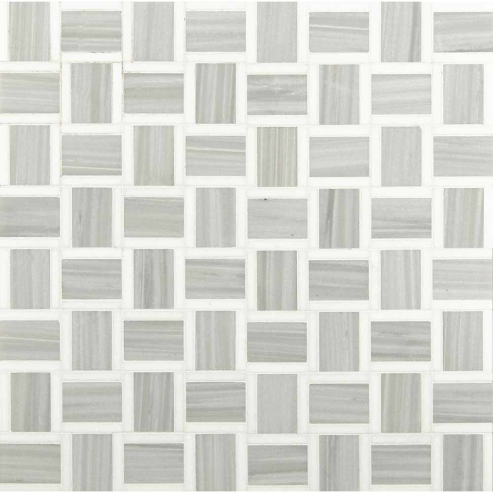 MSI Peoria Pattern Polished Marble Mosaic Tile 12"x12"