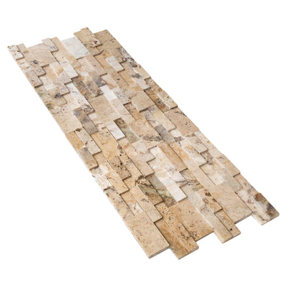 Philadelphia Ledger 3D Panel 6"x24" Honed Natural Travertine Wall Tile