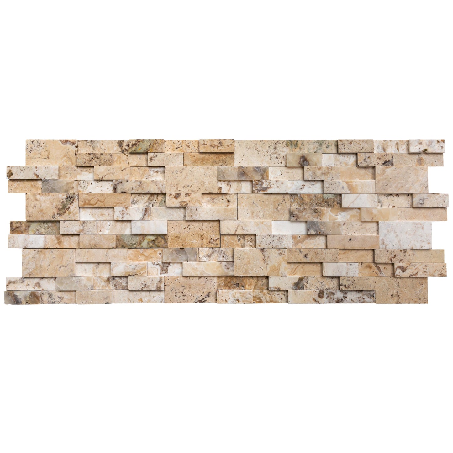 Philadelphia Ledger 3D Panel 6"x24" Honed Natural Travertine Wall Tile