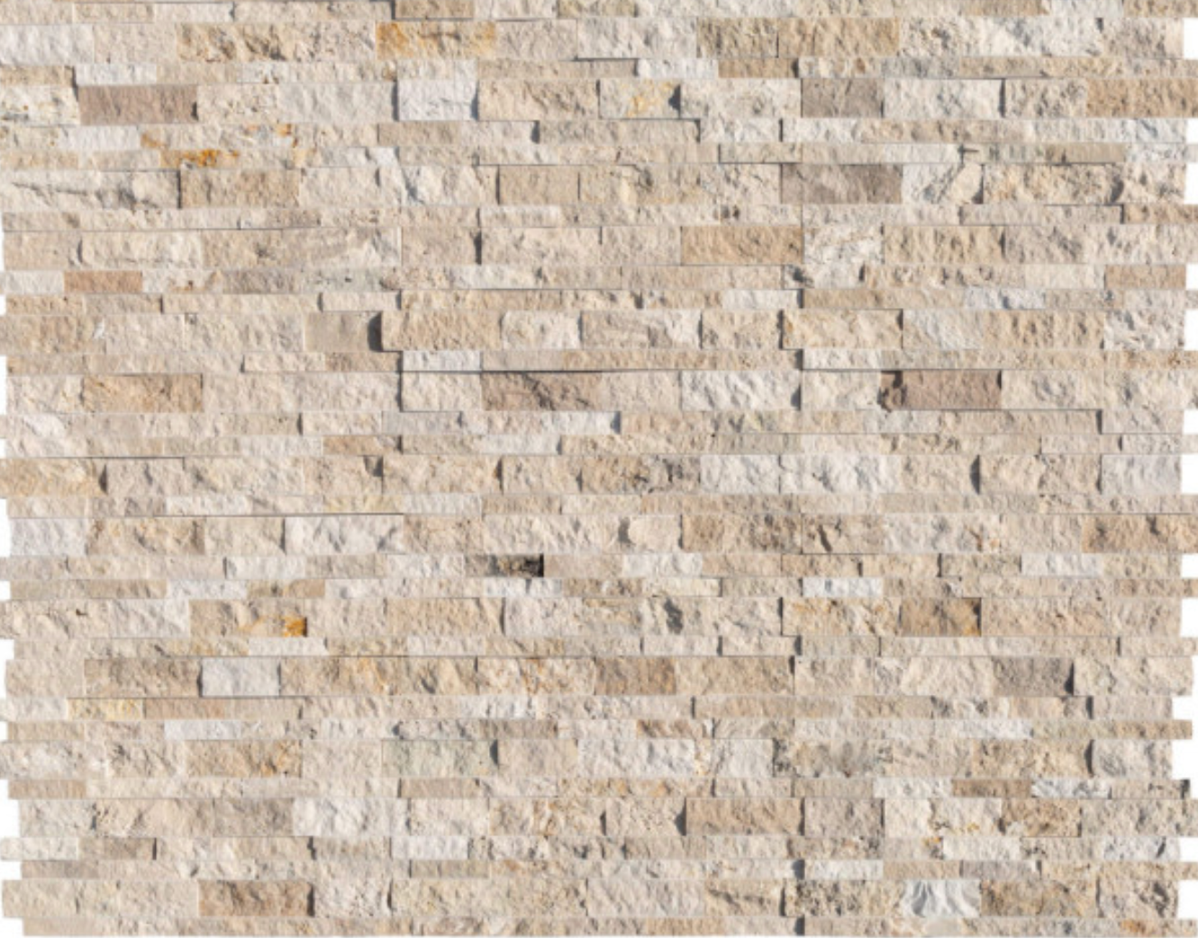 Philadelphia Travertine Split Face Stacked Stone Ledger Panel