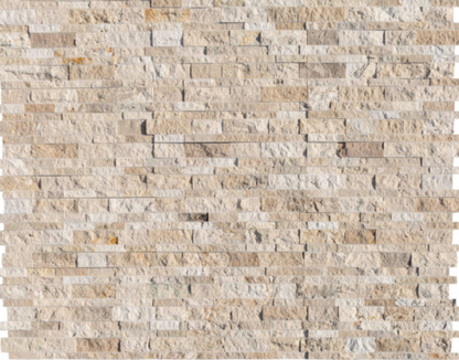 Philadelphia Travertine Split Face Stacked Stone Ledger Panel