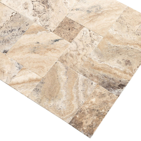 Philadelphia Antique French Pattern Set Travertine Tile - Full TruckLoad