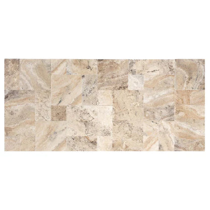 Philadelphia Antique French Pattern Set Travertine Tile - Full TruckLoad