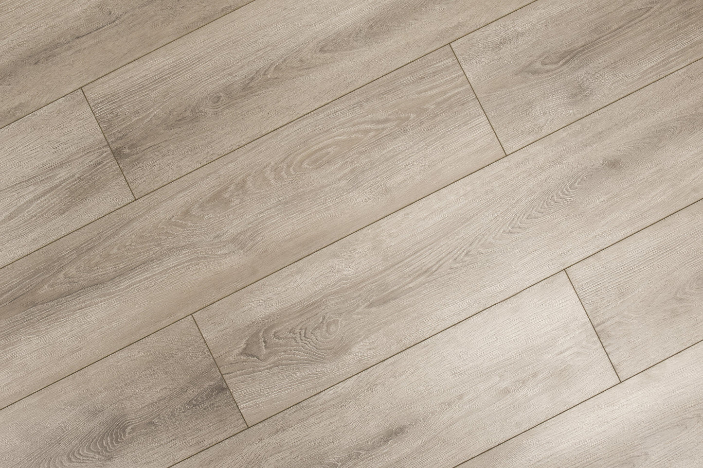 Platinum Embossed 8"x48" Laminate Flooring 12mm - Taupe Silver