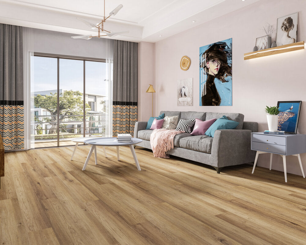 Poligon SPC Textured/EIR 9"x60" Vinyl Flooring 8mm - Kora Walnut