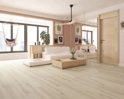 Poligon SPC Textured/EIR 9"x60" Vinyl Flooring 8mm - White Town