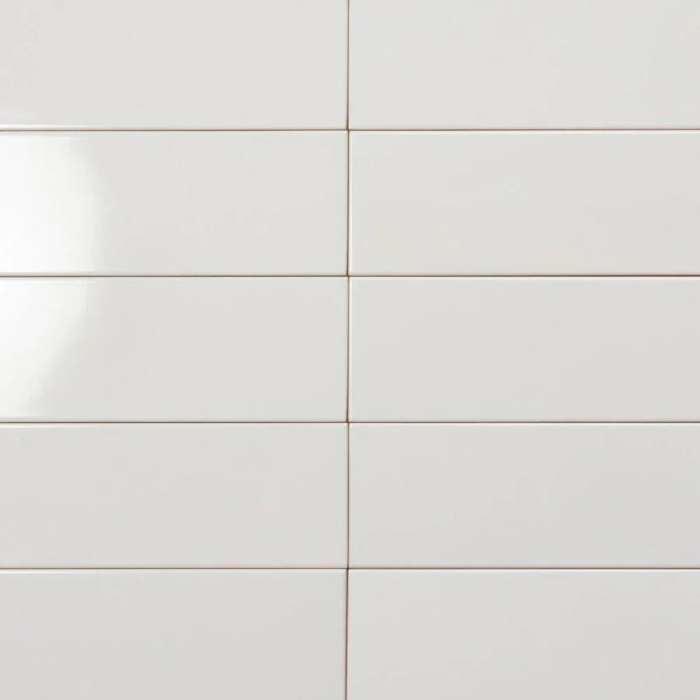 White 4x12 Polished Ceramic Subway Tile (34 pack, 10.4 sq ft/case)