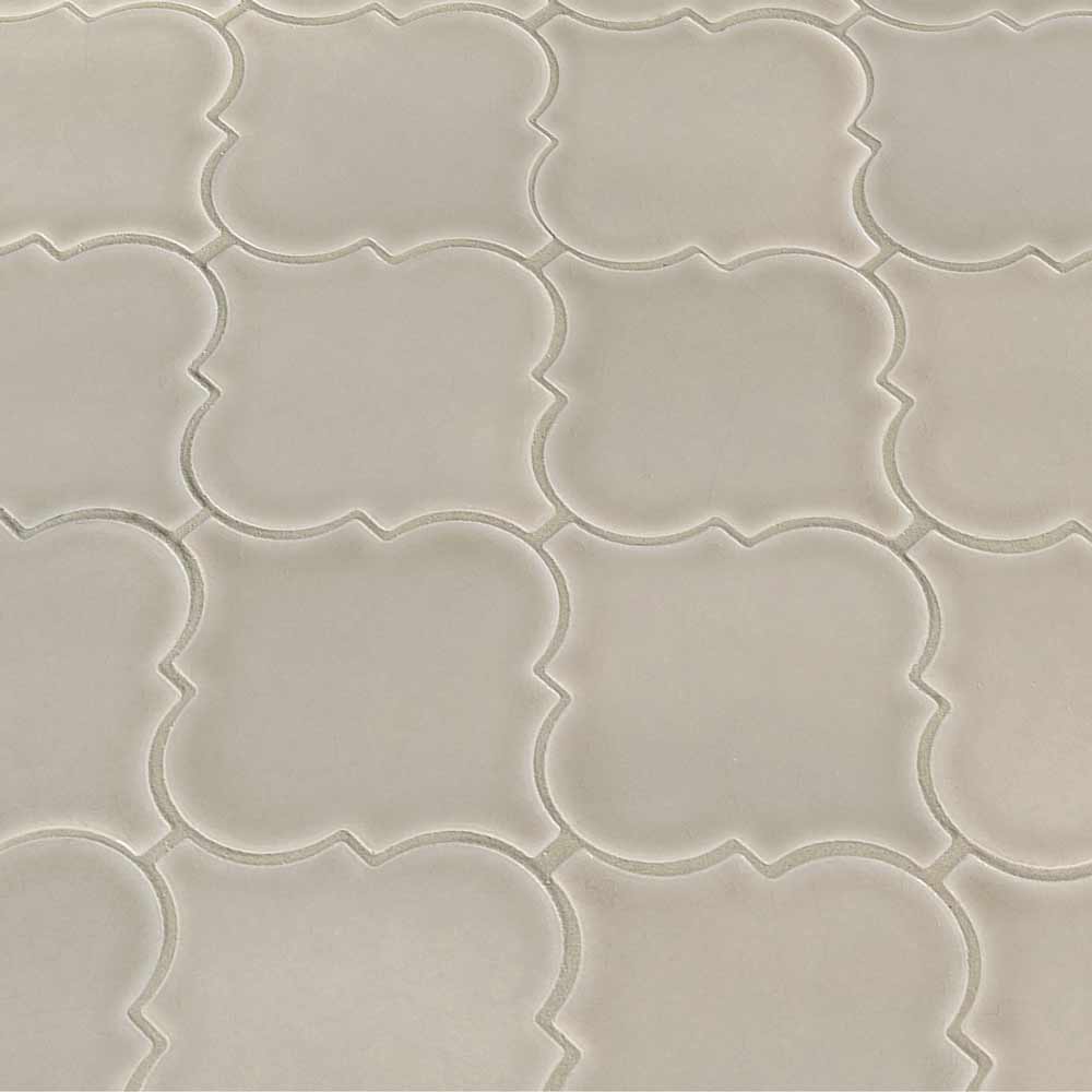 MSI Portico Pearl Arabesque Polished Ceramic Mosaic Wall Tile 10.83"x15.5"