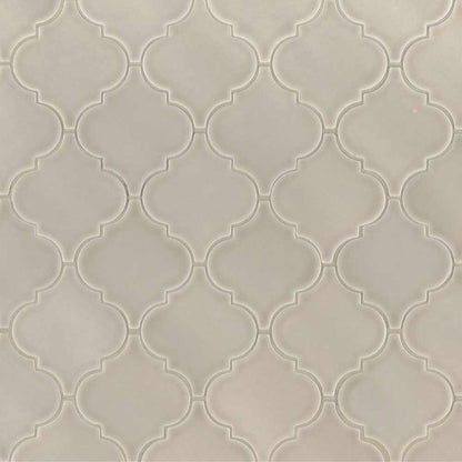 MSI Portico Pearl Arabesque Polished Ceramic Mosaic Wall Tile 10.83"x15.5"