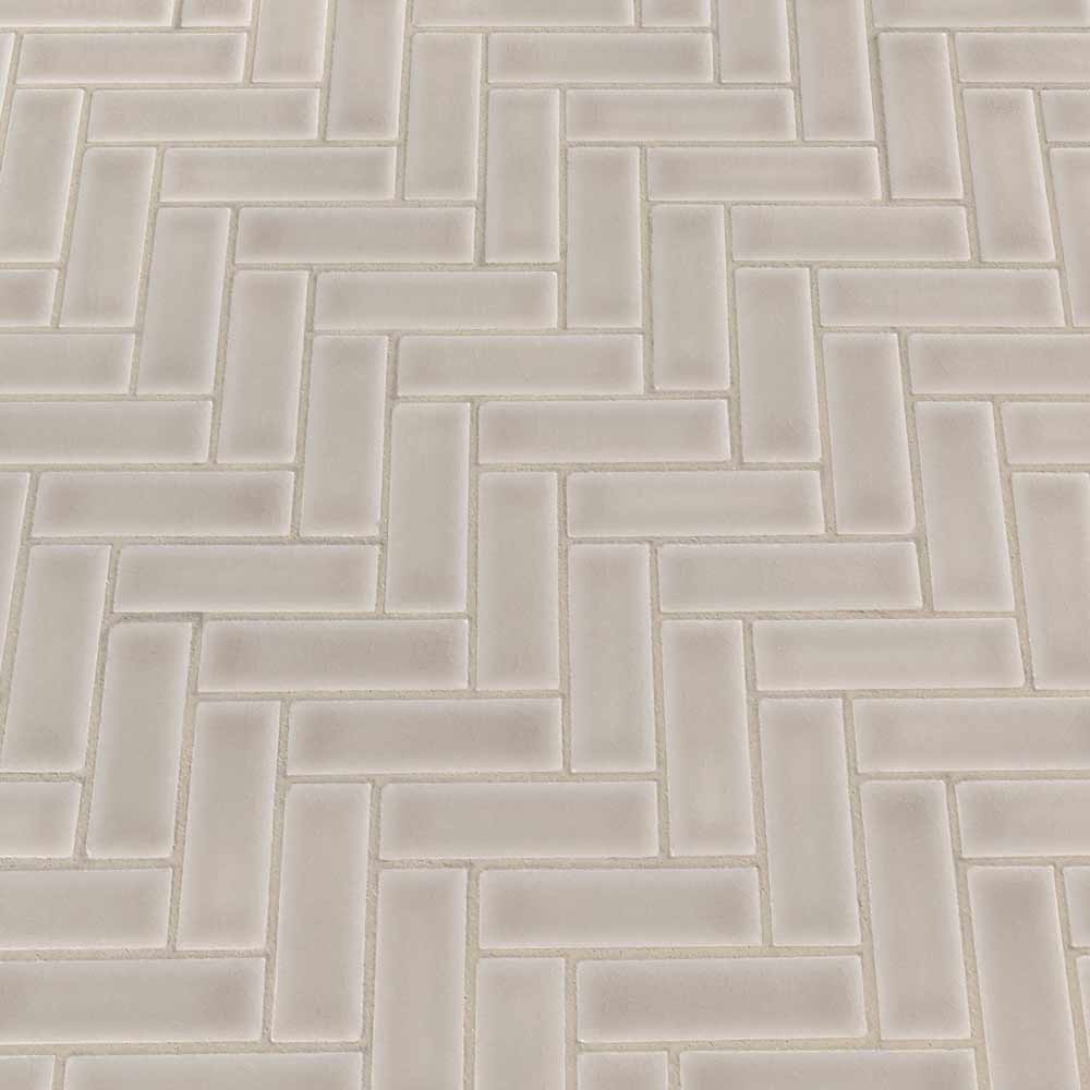 MSI Portico Pearl Herringbone Ceramic Mosaic Tile 11.3"x12.56"