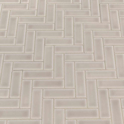 MSI Portico Pearl Herringbone Ceramic Mosaic Tile 11.3"x12.56"