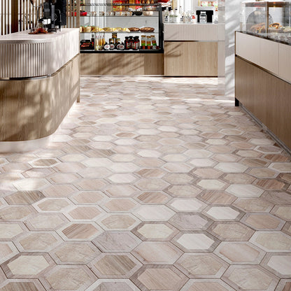 Light Brown 10x10 Matte Hexagon Porcelain Tile (20 pack, 10.43 sq ft/case)