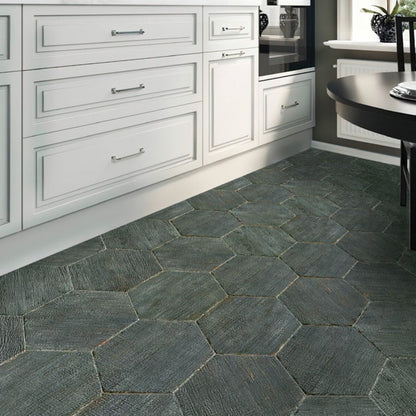 Dark Gray 14x14 Matte Hexagon Porcelain Tile (9 pack, 10.8 sq ft/case) - Sample