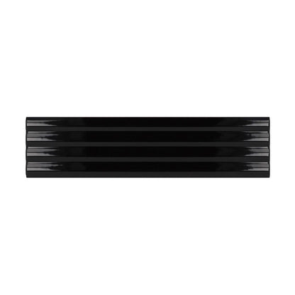 Black 2x8 Glossy Ceramic Subway Deco Tile (38 pack, 4.09 sq ft/case) - Sample