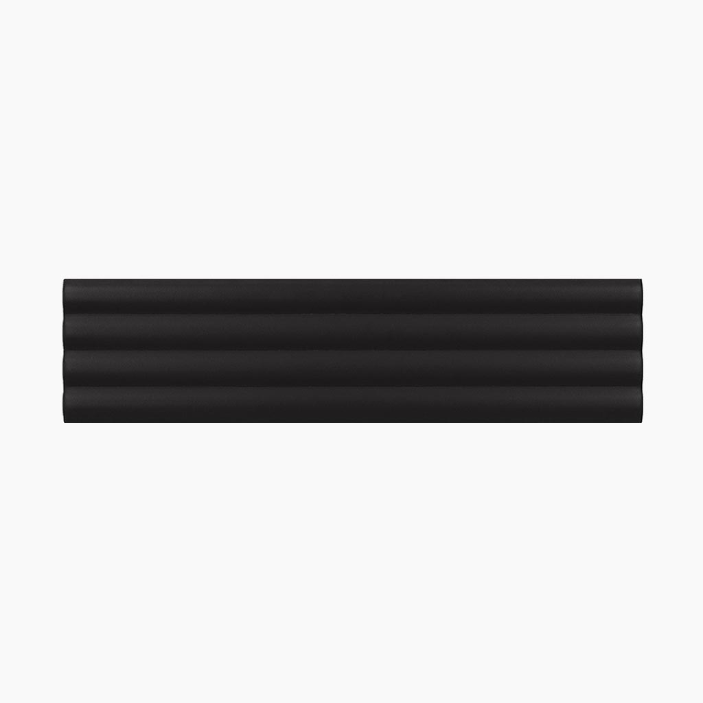 Black 2x8 Matte Ceramic Subway Deco Tile (38 pack, 4.1 sq ft/case)