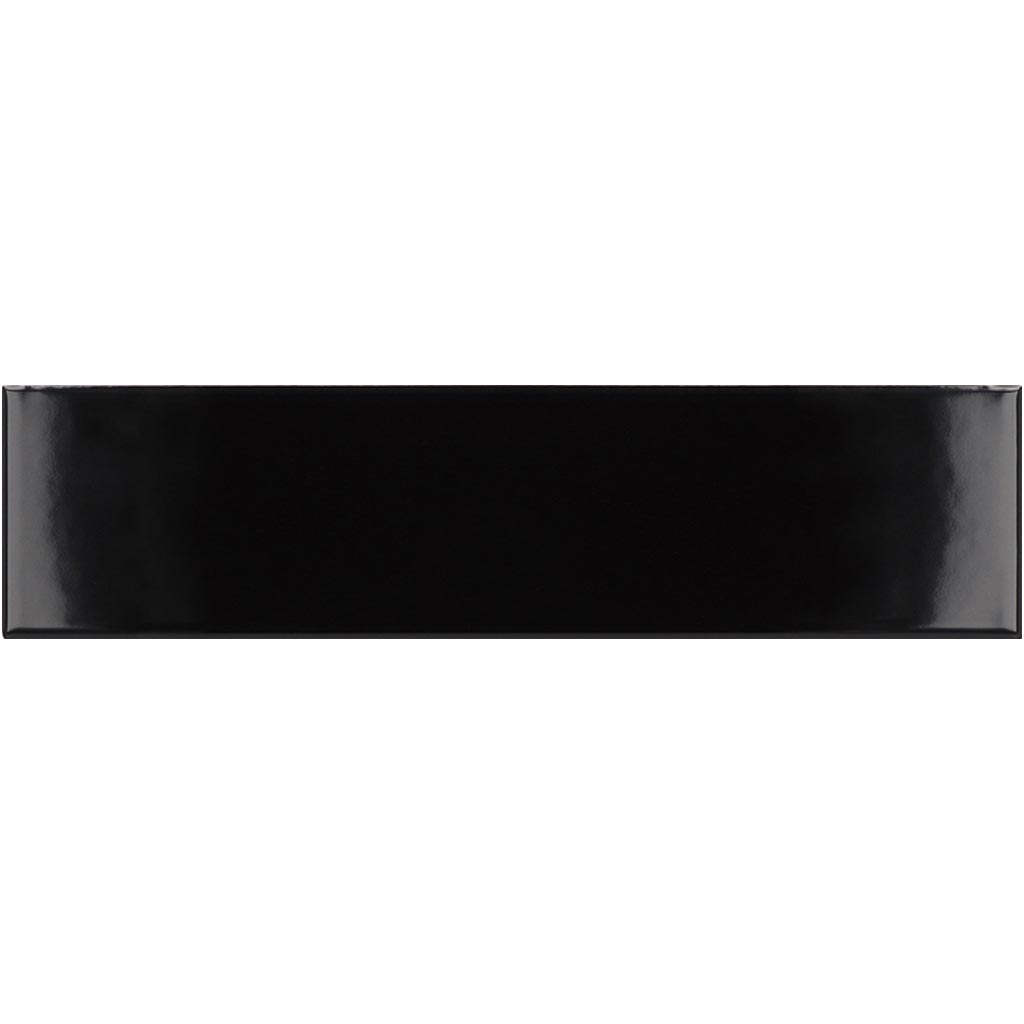 Black 2x8 Glossy Ceramic Subway Tile (50 pack, 5.38 sq ft/case)