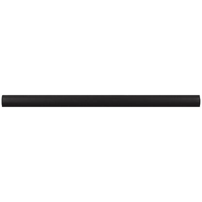 Black 0.5x8 Matte Ceramic Pencil Tile Trim (10 pack, 0.3 sq ft/case)