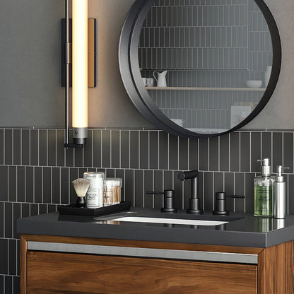 Black 2x8 Matte Ceramic Subway Deco Tile (38 pack, 4.1 sq ft/case)