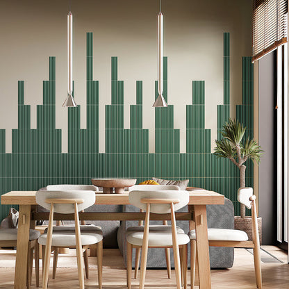 Green 2x8 Glossy Ceramic Subway Deco Tile (38 pack, 4.09 sq ft/case)