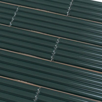 Green 2x8 Glossy Ceramic Subway Deco Tile (38 pack, 4.09 sq ft/case)