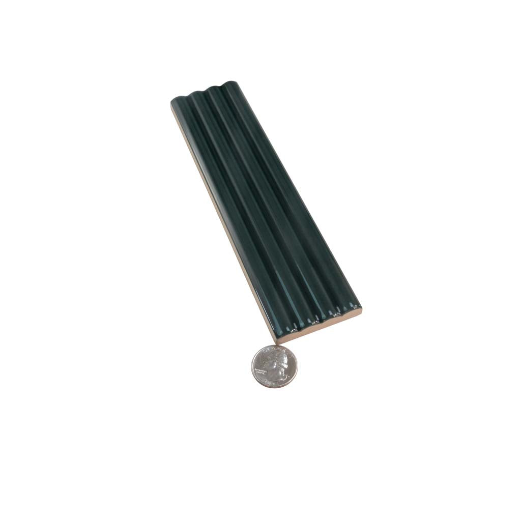 Green 2x8 Glossy Ceramic Subway Deco Tile (38 pack, 4.09 sq ft/case)