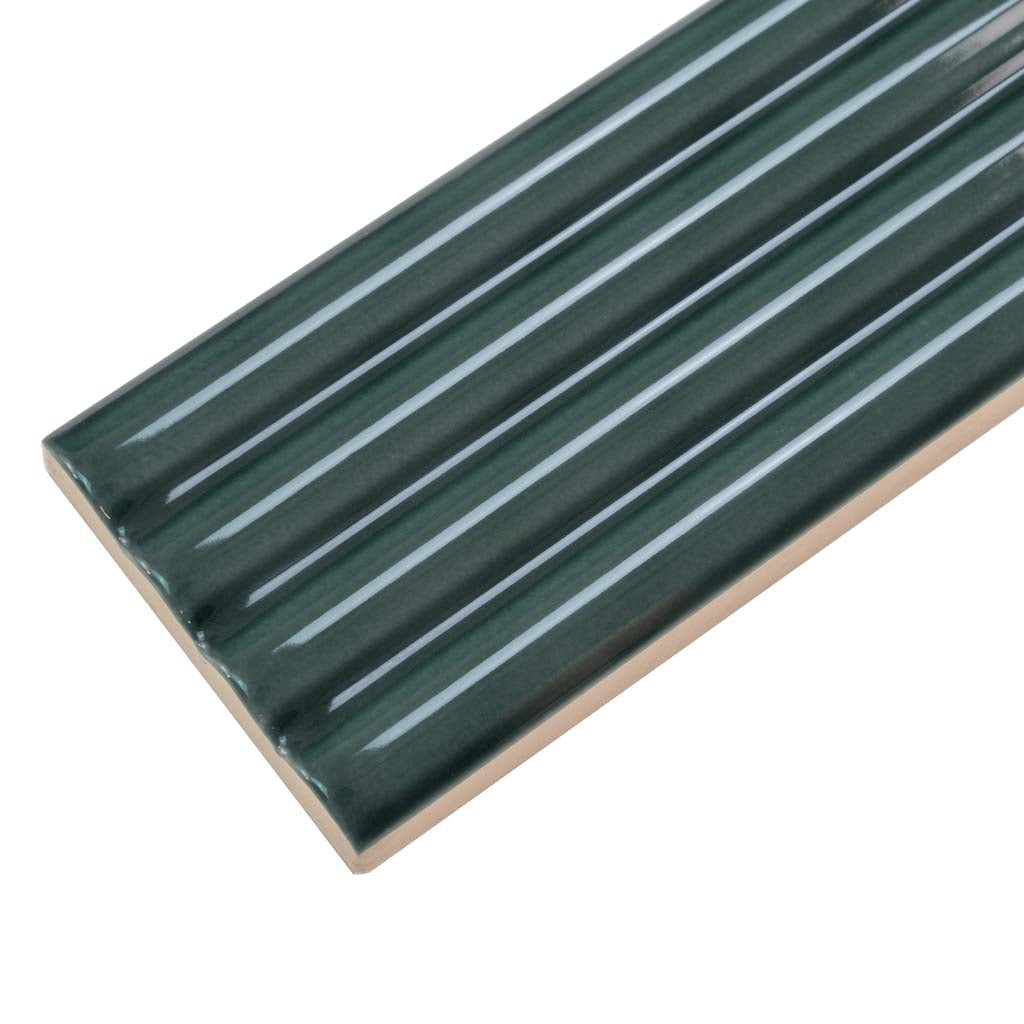 Green 2x8 Glossy Ceramic Subway Deco Tile (38 pack, 4.09 sq ft/case)