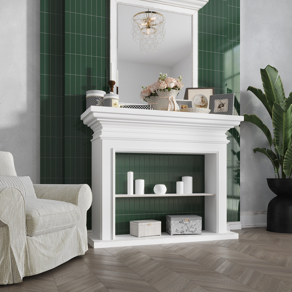 Green 2x8 Glossy Ceramic Subway Tile (50 pack, 5.38 sq ft/case) - Sample