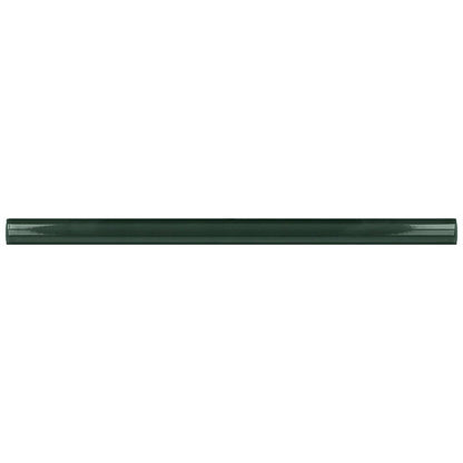 Green 0.5x8 Glossy Ceramic Pencil Tile Trim (10 pack, 0.3 sq ft/case) - Sample