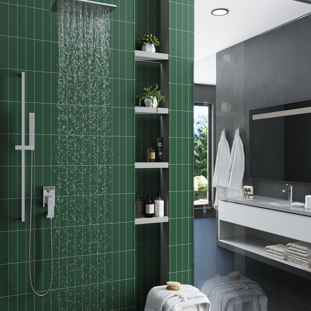 Green 2x8 Matte Ceramic Subway Deco Tile (42 pack, 4.52 sq ft/case) - Sample