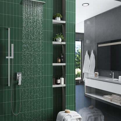 Green 2x8 Matte Ceramic Subway Deco Tile (42 pack, 4.52 sq ft/case) - Sample