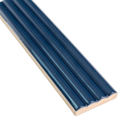 Blue 2x8 Glossy Ceramic Subway Deco Tile (38 pack, 4.09 sq ft/case) - Sample